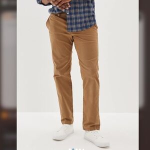 American Eagle Men's Brown Original Slim Straight Chino Khaki Pants (36/34)